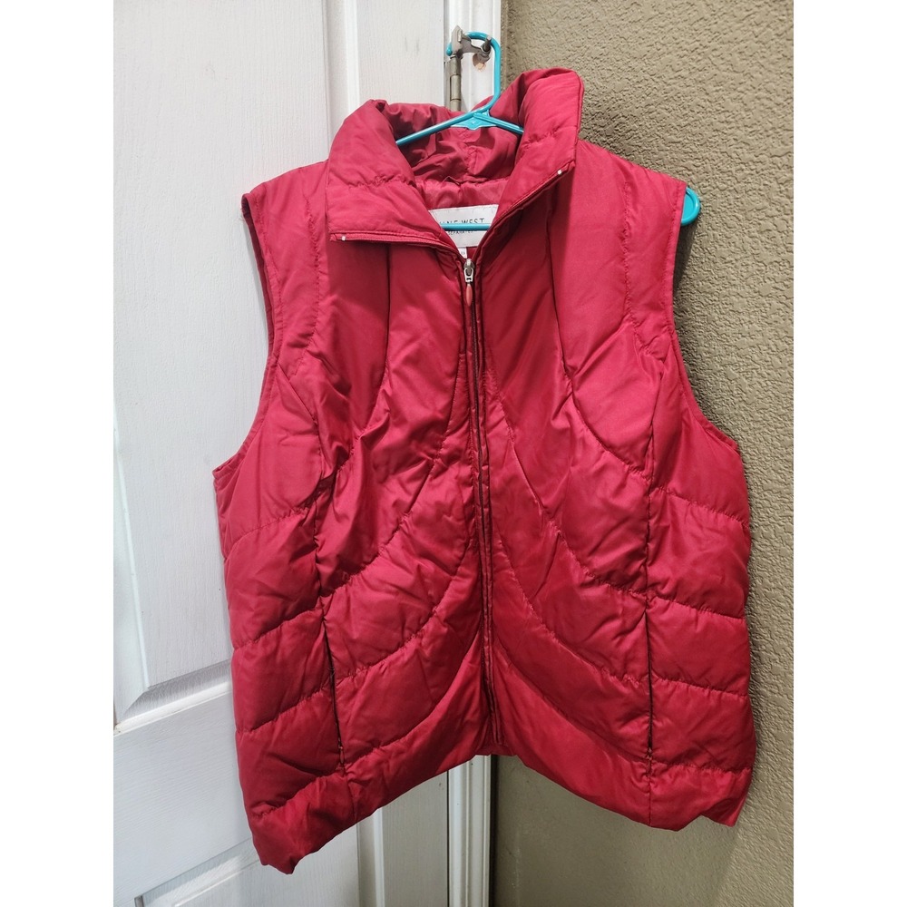 Nine West Puffer Vest- Women's - XL - Red Maroon
